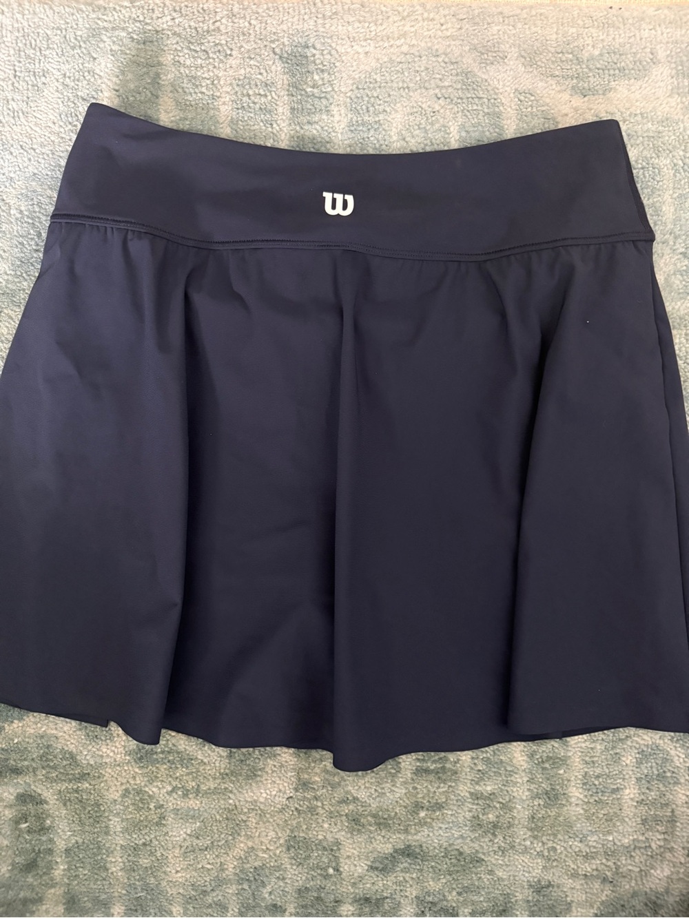 Wilson Navy Slice Tennis Pickleball Skirt with Green & White Stripes - Picture 4 of 5